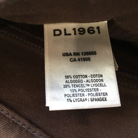 DL1961 Ultimate Black Coffee Coated PATTI Straight High Rise Vintage Ankle Jeans - Picture 3 of 13